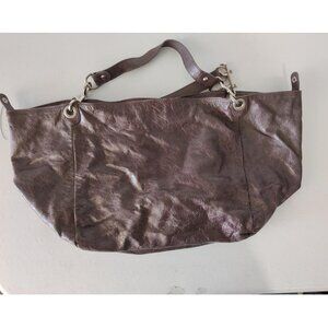 DEFECT USED Nordstrom Women's Large Italian Leather Purse Handbag Bronze 1C410
